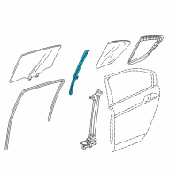 OEM 2018 Acura RLX Sash, Right Rear Door Quarter Diagram - 72731-TY2-A01