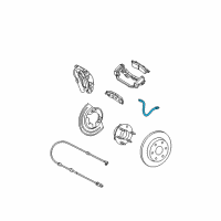 OEM 2004 Chevrolet Astro Hose Asm-Front Brake Diagram - 15101926