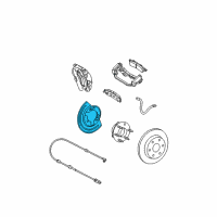 OEM Chevrolet Astro Shield-Front Brake Diagram - 15062810