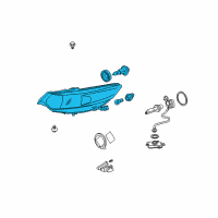 OEM 2011 Acura TSX Driver Side Headlight Assembly Composite Diagram - 33151-TL0-A02
