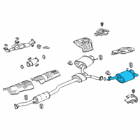 OEM 2017 Acura RLX Muffler, Driver Side Exhaust Diagram - 18305-TY2-A01