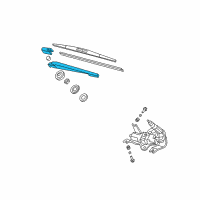 OEM 2010 Acura RDX Arm, Rear Wiper Diagram - 76720-STK-A01