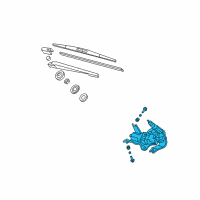 OEM 2011 Acura RDX Motor, Wiper Diagram - 76710-STK-A01