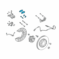 OEM Chrysler 200 Rear Disc Brake Pad Kit Diagram - 68225301AD