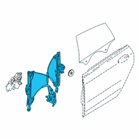 OEM 2018 BMW 640i xDrive Gran Turismo Rear Left Window Regulator Diagram - 51-35-8-494-805