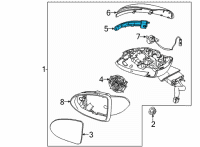 OEM Hyundai Sonata Lamp Assembly-Outside Mirror, LH Diagram - 87614-L1000