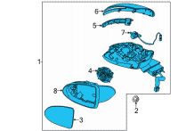 OEM Hyundai Sonata Mirror Assembly-Outside RR View, LH Diagram - 87610-L5040