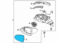 OEM 2021 Hyundai Sonata G/HOLDER ASSY-O/S RR VIEW, LH Diagram - 87611-L5090