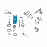 OEM BMW 750i Rear Coil Spring Diagram - 33-53-6-753-496