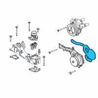 OEM 2019 Ford F-350 Super Duty Water Pump Assembly Gasket Diagram - BC3Z-8507-A