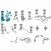 OEM 2015 Honda Crosstour Module Set, Fuel Pump Diagram - 17045-TP7-A11