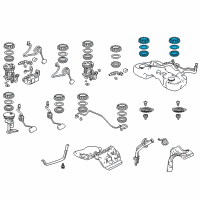 OEM 2010 Honda Accord Crosstour Nut & Gasket Set, Fuel Lock Diagram - 17046-TA0-A00