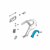 OEM 2000 BMW X5 Cover, Wheel Housing, Rear Left Diagram - 51-71-8-403-059