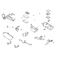 OEM 1998 Buick Park Avenue Latch Asm-Front Floor Console Cup Holder Diagram - 25632531