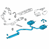 OEM 2017 Cadillac XTS Muffler & Pipe Diagram - 84289386