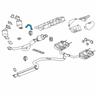 OEM Cadillac XTS Front Pipe Hanger Diagram - 13229792