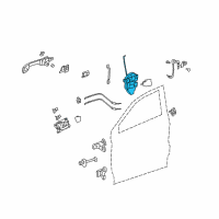 OEM 2007 Acura RDX Latch Assembly Left, Front Door Diagram - 72150-STK-A04