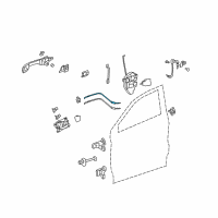 OEM Acura Cable, Front Inside Handle Diagram - 72131-STK-A01