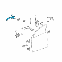 OEM 2008 Acura RDX Handle Assembly, Left Front Door (Outer) Diagram - 72180-STK-A01