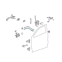 OEM Acura Cable, Left Front Door Lock Diagram - 72173-STK-A01