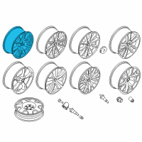 OEM 2015 Ford Mustang Wheel, Alloy Diagram - FR3Z-1007-H