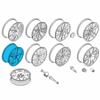 OEM 2021 Ford Mustang Wheel, Alloy Diagram - GR3Z-1007-A