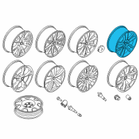 OEM 2017 Ford Mustang Wheel, Alloy Diagram - GR3Z-1007-C