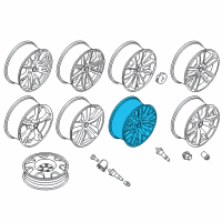 OEM Ford Mustang Wheel, Alloy Diagram - FR3Z-1007-X