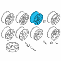 OEM 2018 Ford Mustang Wheel, Alloy Diagram - FR3Z-1007-L