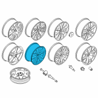 OEM 2022 Ford Mustang Wheel, Alloy Diagram - HR3Z-1007-D