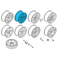 OEM 2022 Ford Mustang Wheel, Alloy Diagram - FR3Z-1007-C