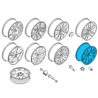 OEM 2017 Ford Mustang Wheel, Alloy Diagram - FR3Z-1007-J