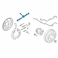 OEM Chevrolet City Express Cylinder, Rear Brake Diagram - 19316582