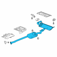 OEM Buick Muffler & Pipe Diagram - 13392944