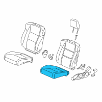 OEM Acura ILX Pad, Left Front Seat Cushion Diagram - 81537-TX6-A11