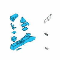 OEM 2002 Kia Spectra Console Assembly Diagram - 0K2S264410A96
