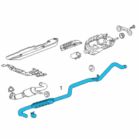 OEM 2013 Chevrolet Volt Resonator & Pipe Diagram - 20970644