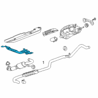 OEM Chevrolet Volt Heat Shield Diagram - 22860593