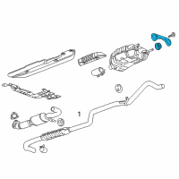 OEM 2015 Cadillac ELR Muffler & Pipe Hanger Diagram - 20791249