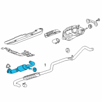 OEM 2014 Chevrolet Volt Converter & Pipe Diagram - 23124569