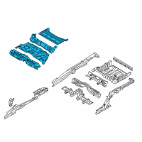 OEM 2016 Hyundai Genesis Panel Assembly-Rear Floor Diagram - 65510-B1000