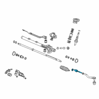 OEM Acura TSX End Set, Rack Diagram - 53010-SDA-A01