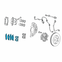 OEM 2015 Jeep Grand Cherokee Disc Brake Pad Set Front Diagram - 68303052AA