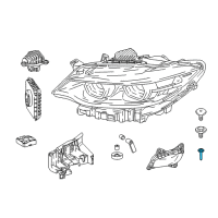 OEM 2018 BMW 328d Countersunk Screw Diagram - 07-11-9-908-008