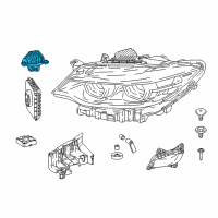 OEM 2021 BMW 230i Led Module Daytime Driving Lights Left Diagram - 63-11-7-494-851