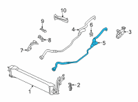 OEM BMW X6 TRANSMISSION OIL COOLER LINE Diagram - 17-22-8-668-965