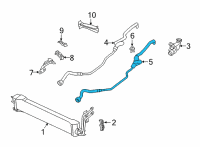 OEM BMW TRANSMISSION OIL COOLER LINE Diagram - 17-22-8-668-965