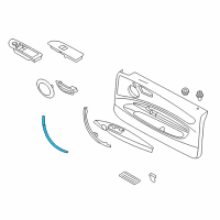 OEM BMW 135i Trim, Insidedoorhandle, Satinsilber, Left Diagram - 51-41-7-230-685