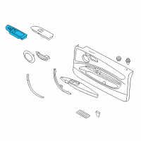 OEM 2013 BMW 135is Door Window Switch Left Diagram - 61-31-9-216-526