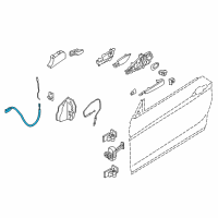 OEM 2017 BMW 230i Bowden Cable, Inside Door Opener Front Diagram - 51-21-7-268-696